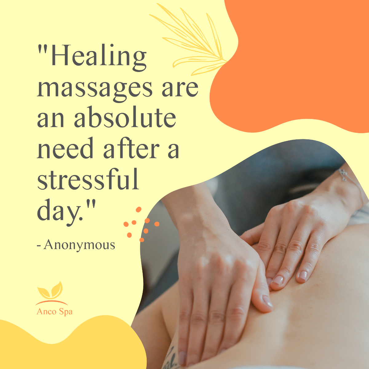 Free Healing Massage Quote Post, Instagram, Facebook Template