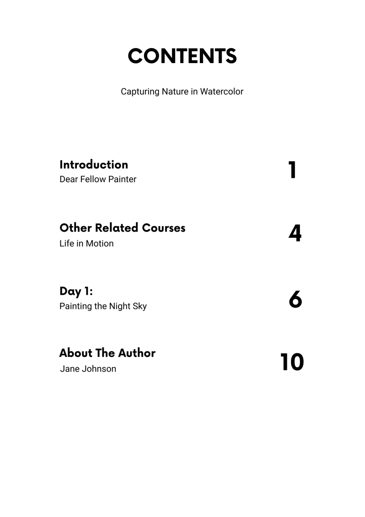 Free Course Workbook Template to Edit Online