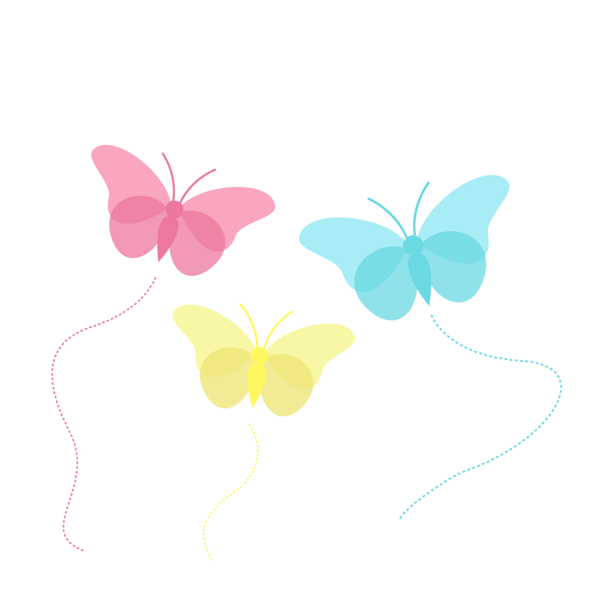 Round Butterfly Vector