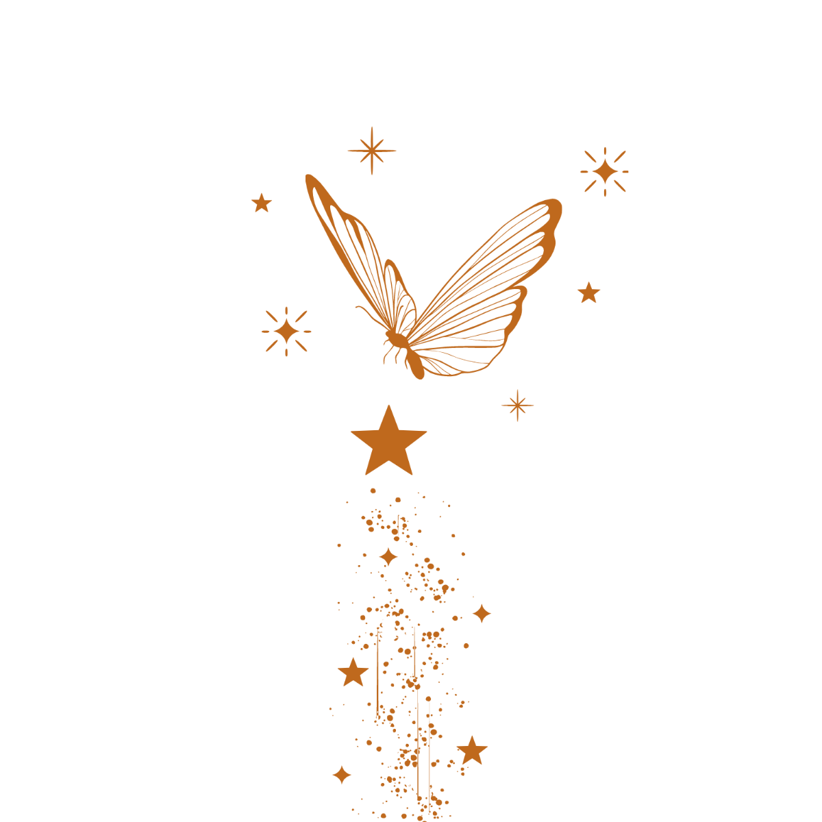 Free Star Butterfly Vector Template