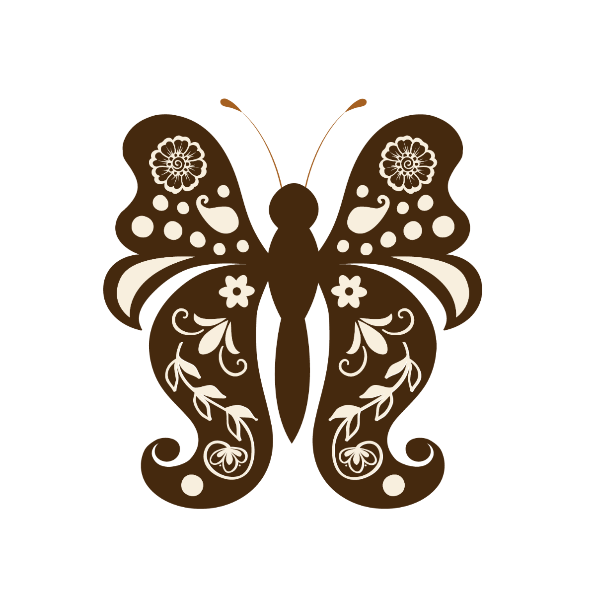Tribal Butterfly Vector Template