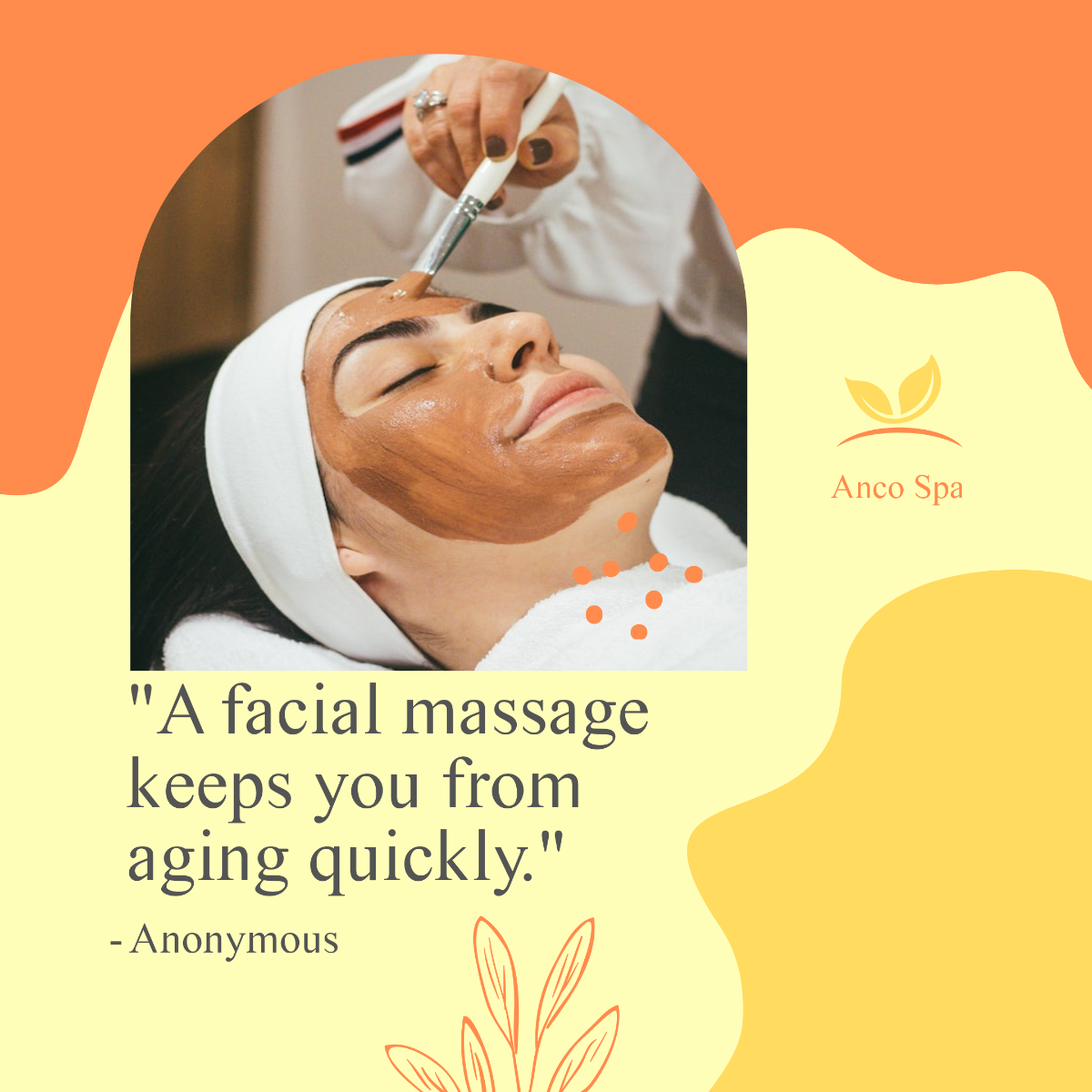 Free Facial Massage Quote Post, Instagram, Facebook Template