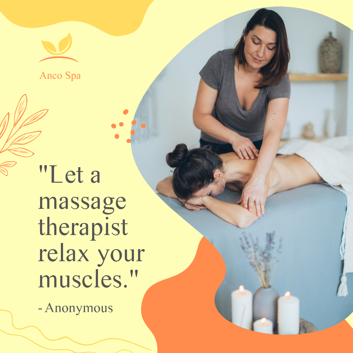 Massage Therapist Quote Post, Instagram, Facebook Template