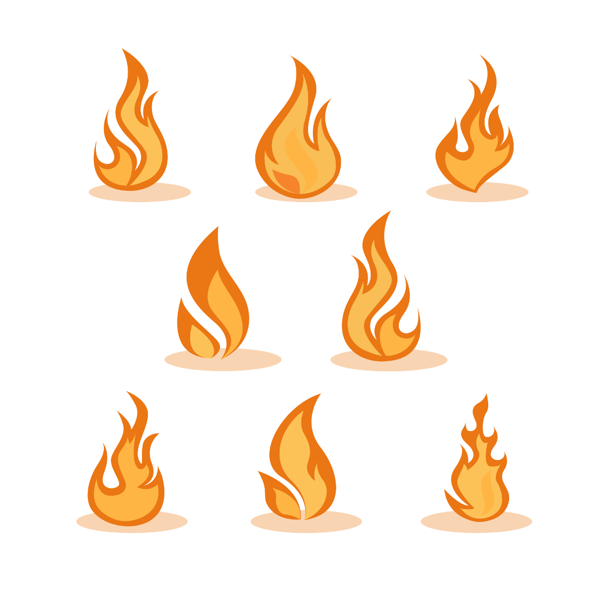 Flame Vector Template