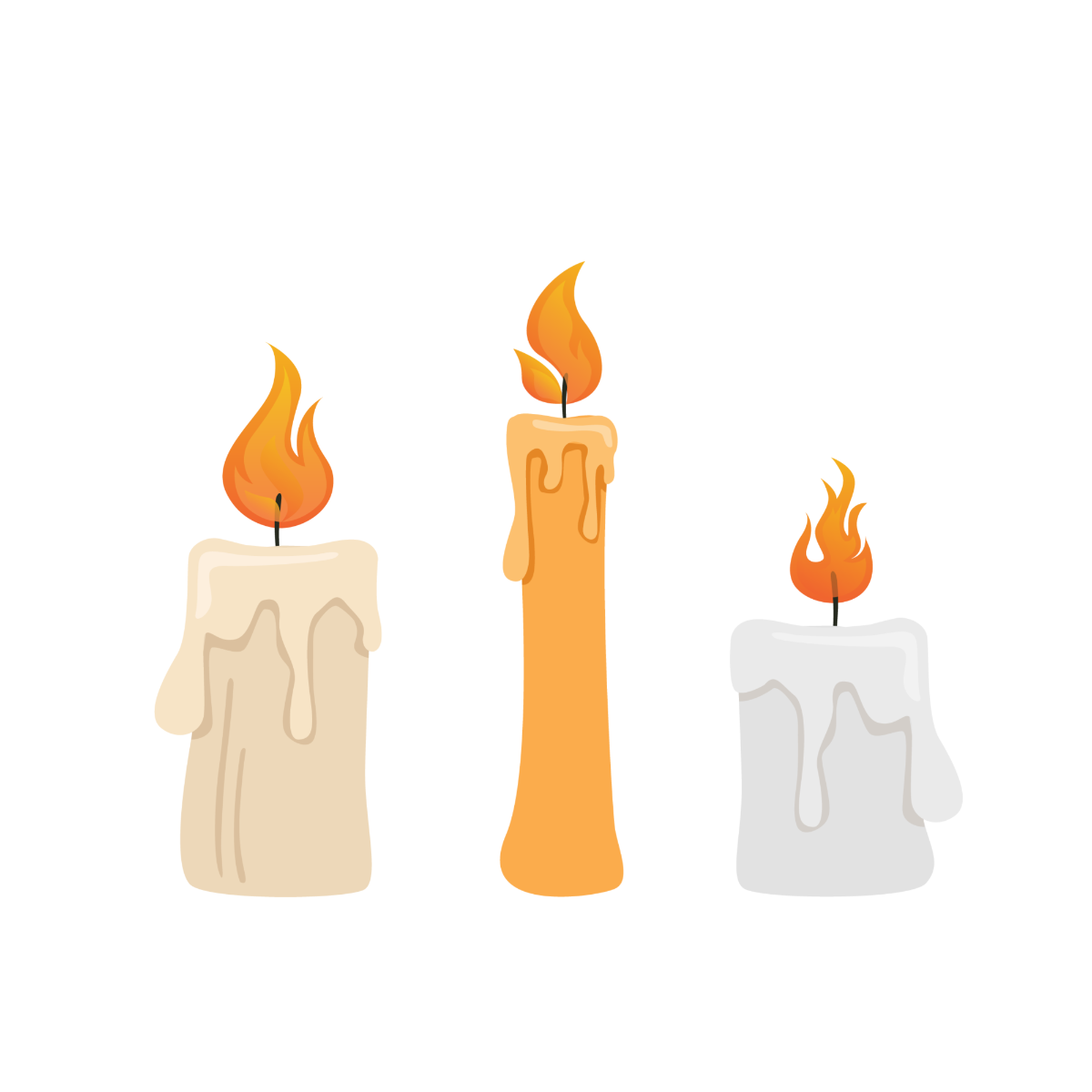 Candle Flame Vector Template