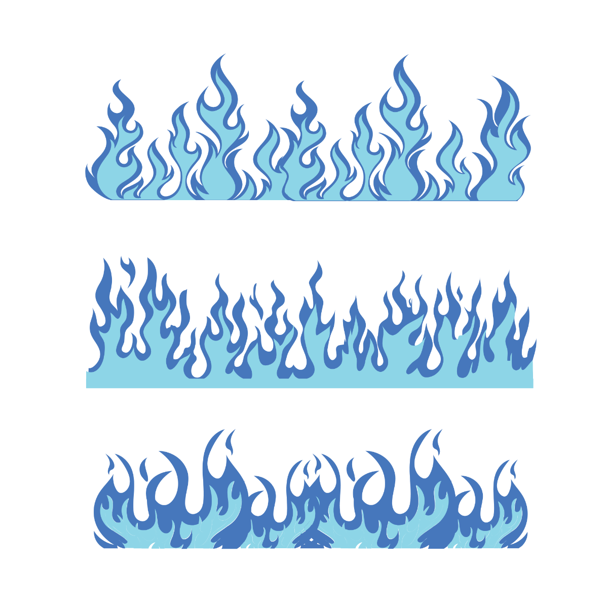 Blue Flame Vector Template