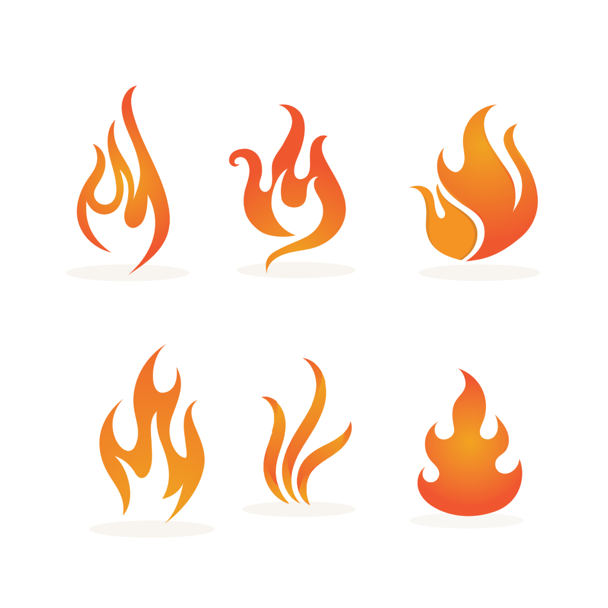 Fire Symbol Vector Template