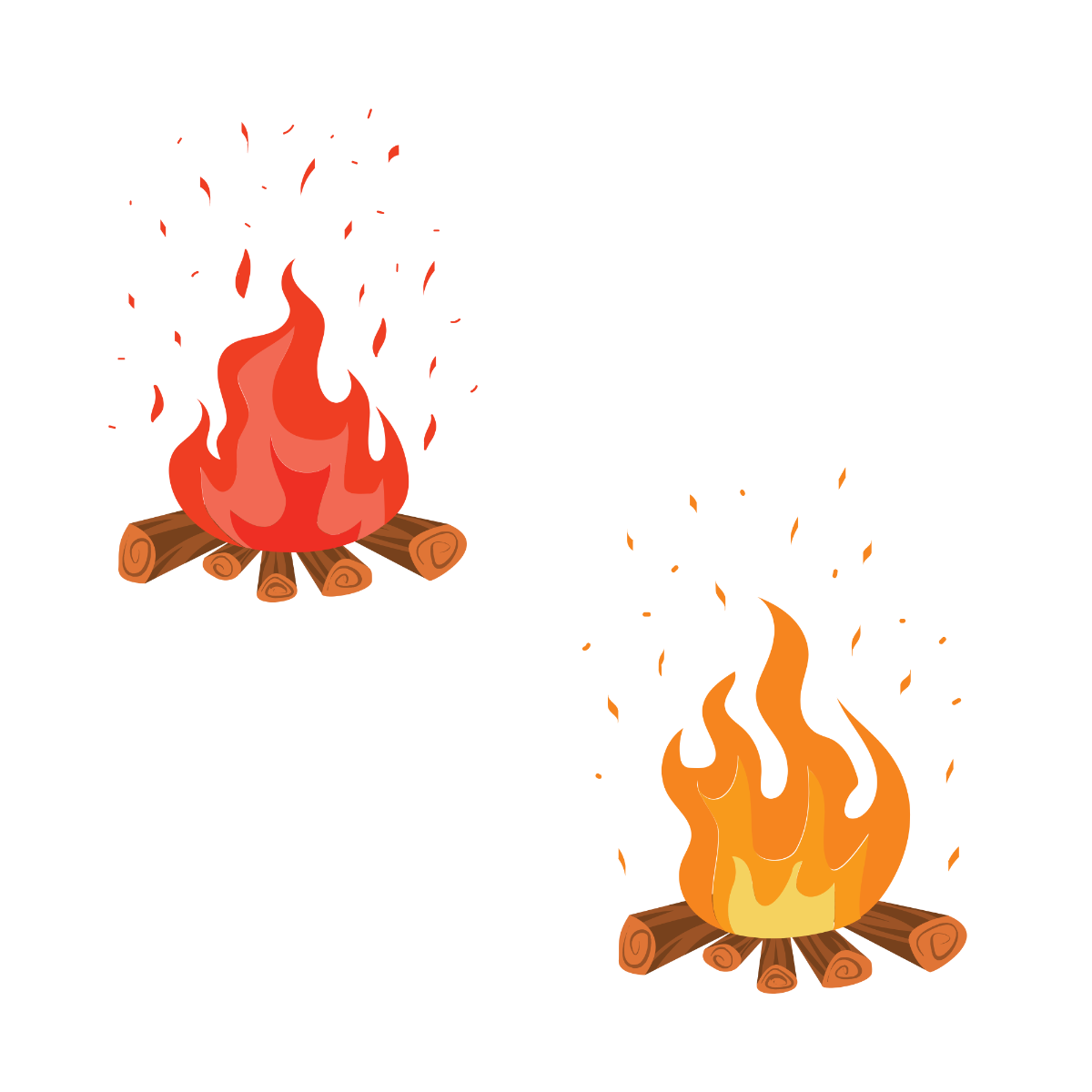 Fire Sparks Vector Template