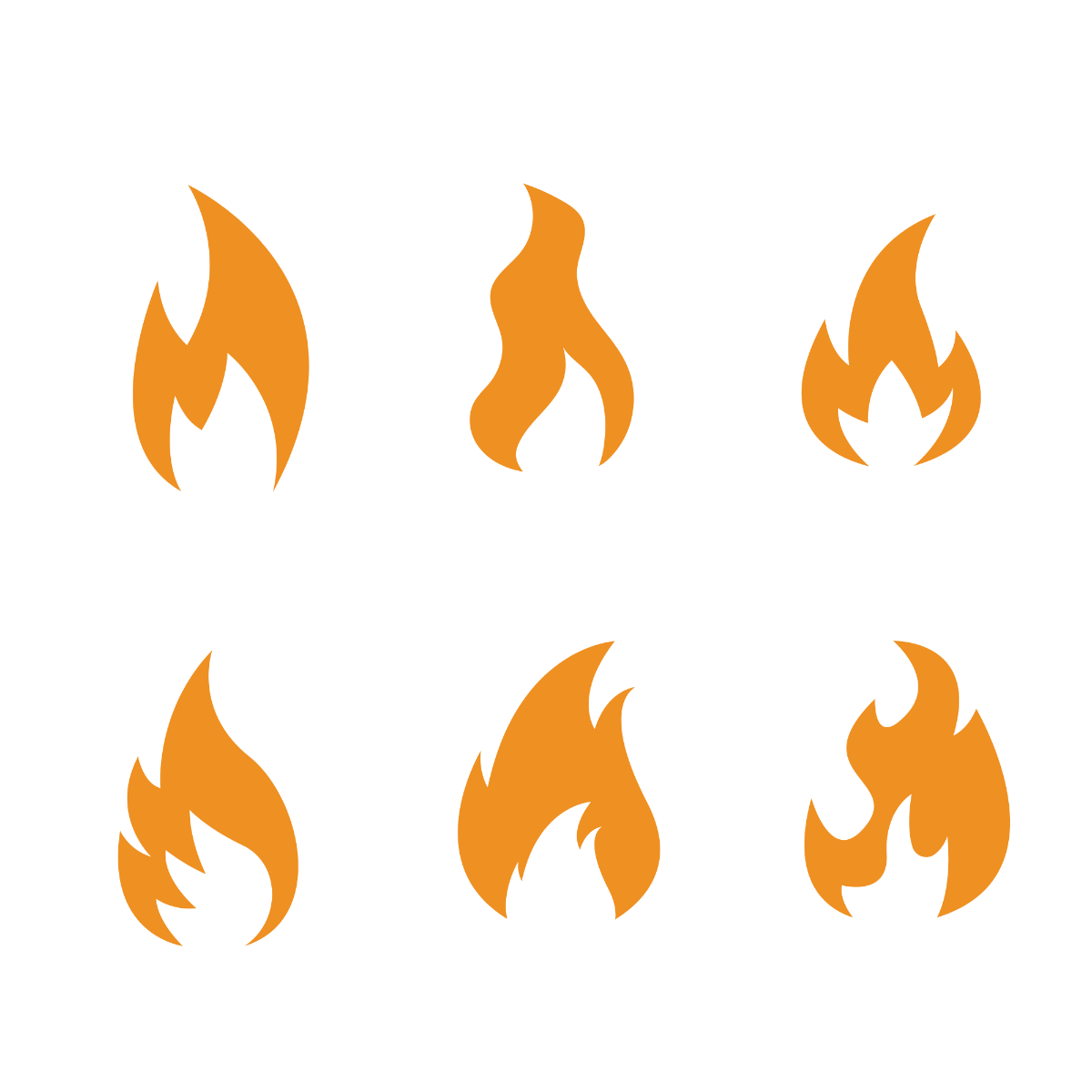 Simple Flame Vector Template