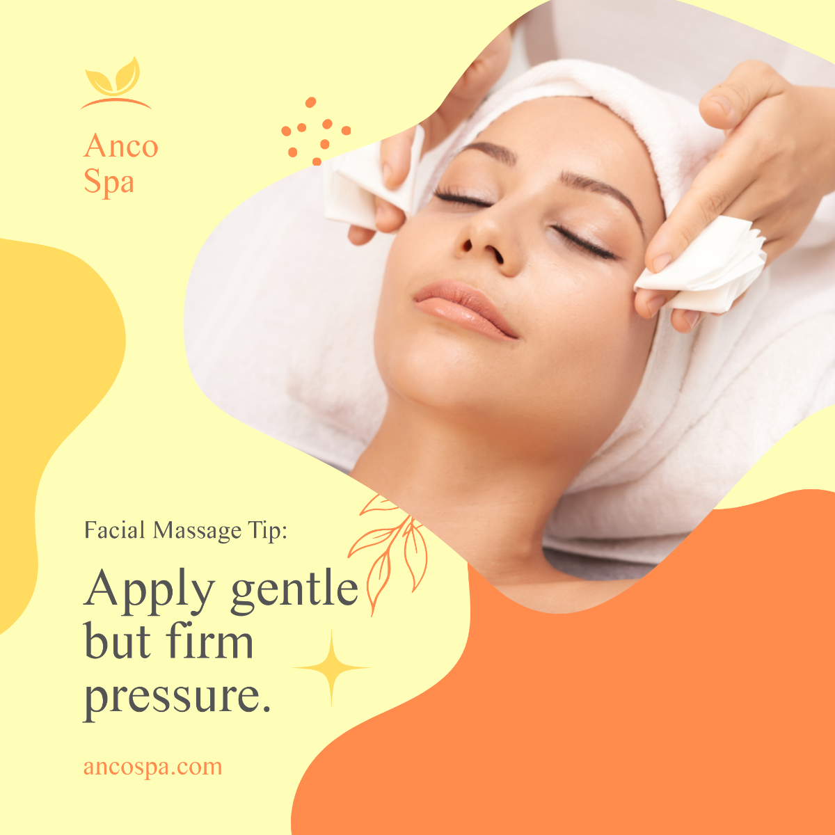 Facial Massage Tips And Tricks Post, Instagram, Facebook Template