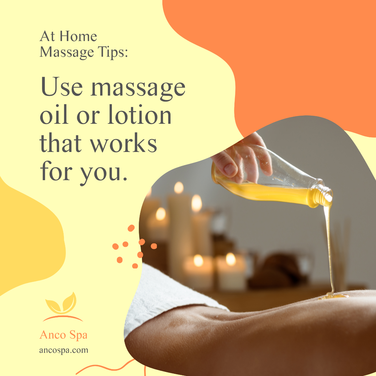 At Home Massage Tips & Tricks Post, Instagram, Facebook Template
