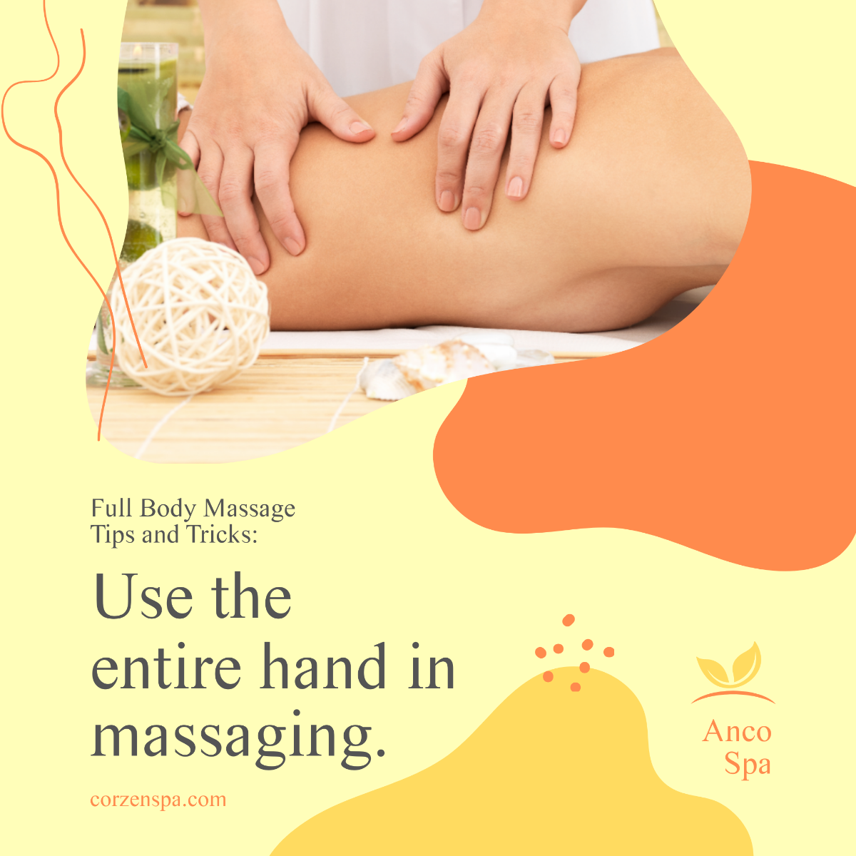 Full Body Massage Tips And Tricks Post, Instagram, Facebook Template
