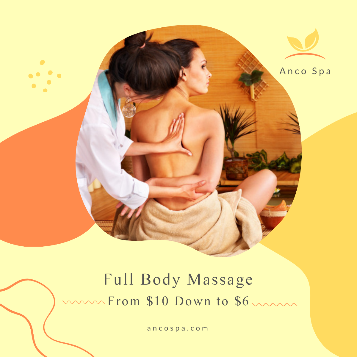 Full Body Massage Offer Post, Instagram, Facebook Template