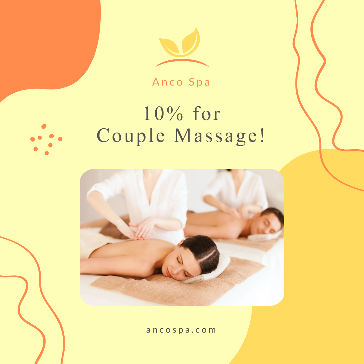 Couple Massage Offer Post, Instagram, Facebook