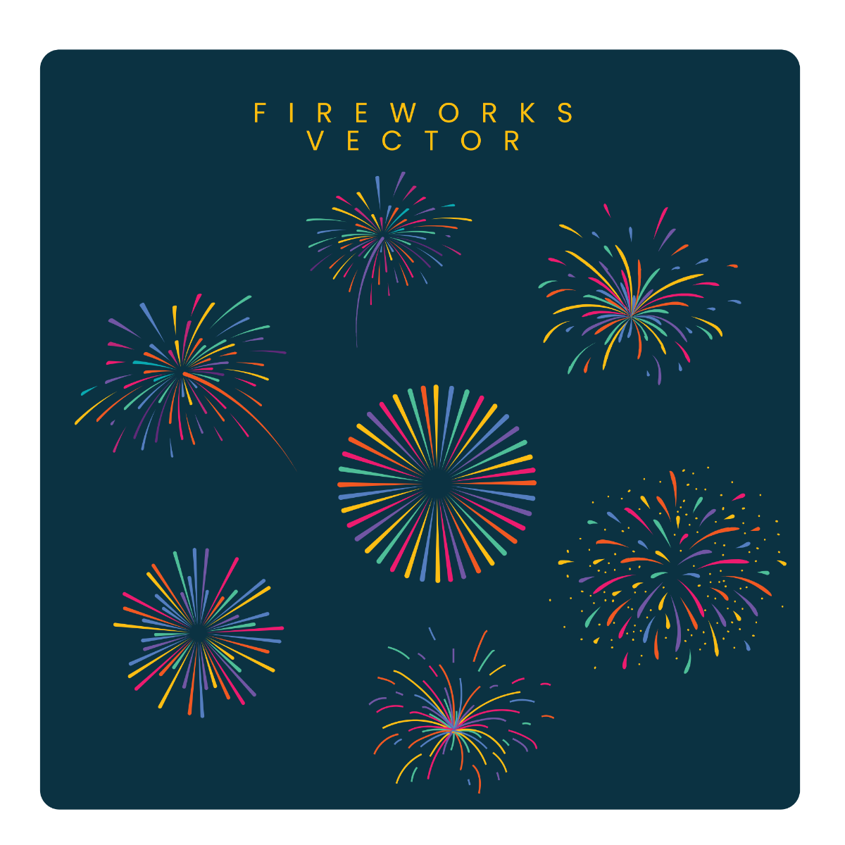 Fireworks Vector Template