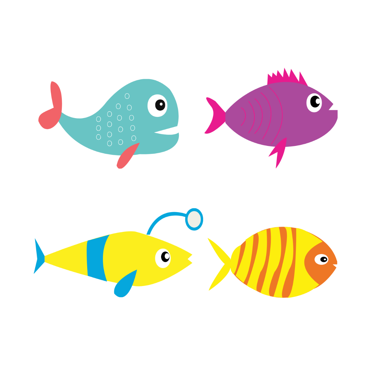 Cartoon Fish Vector Template