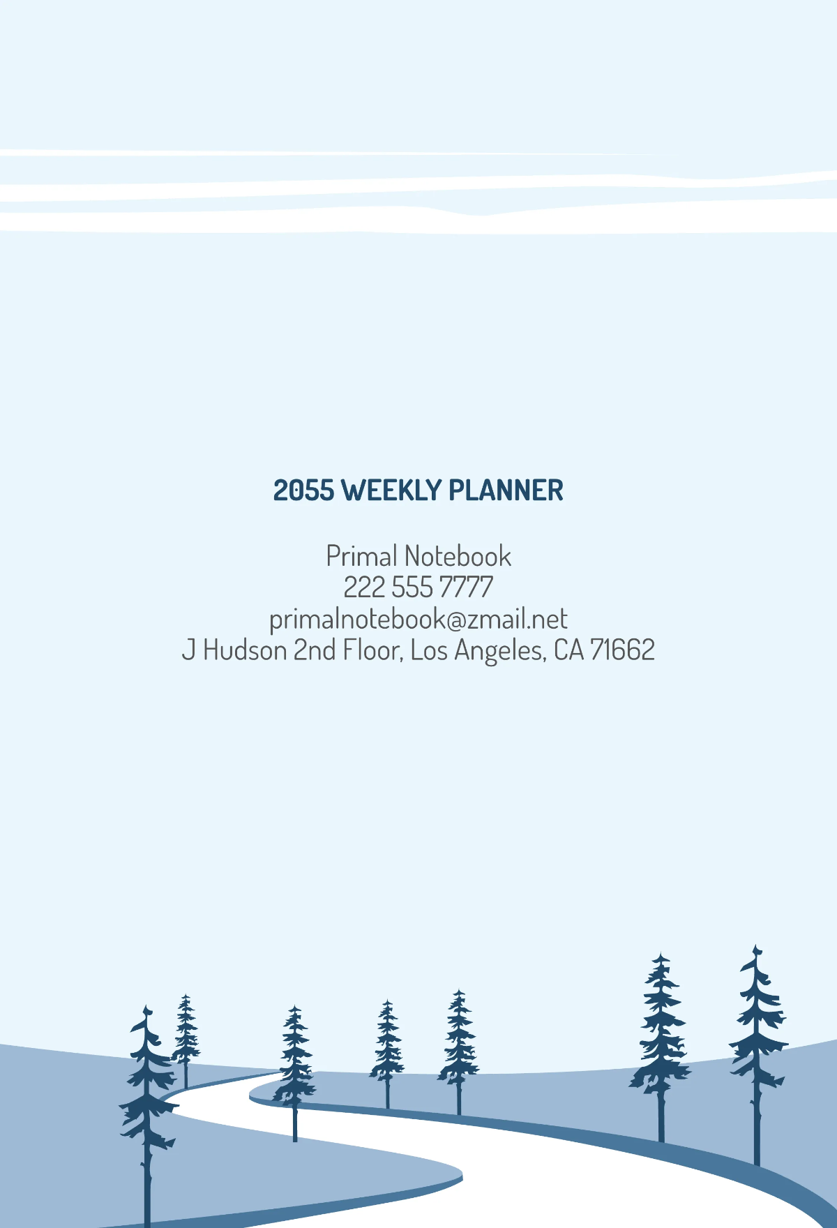 Free Blue Sky Planner Cover Template to Edit Online