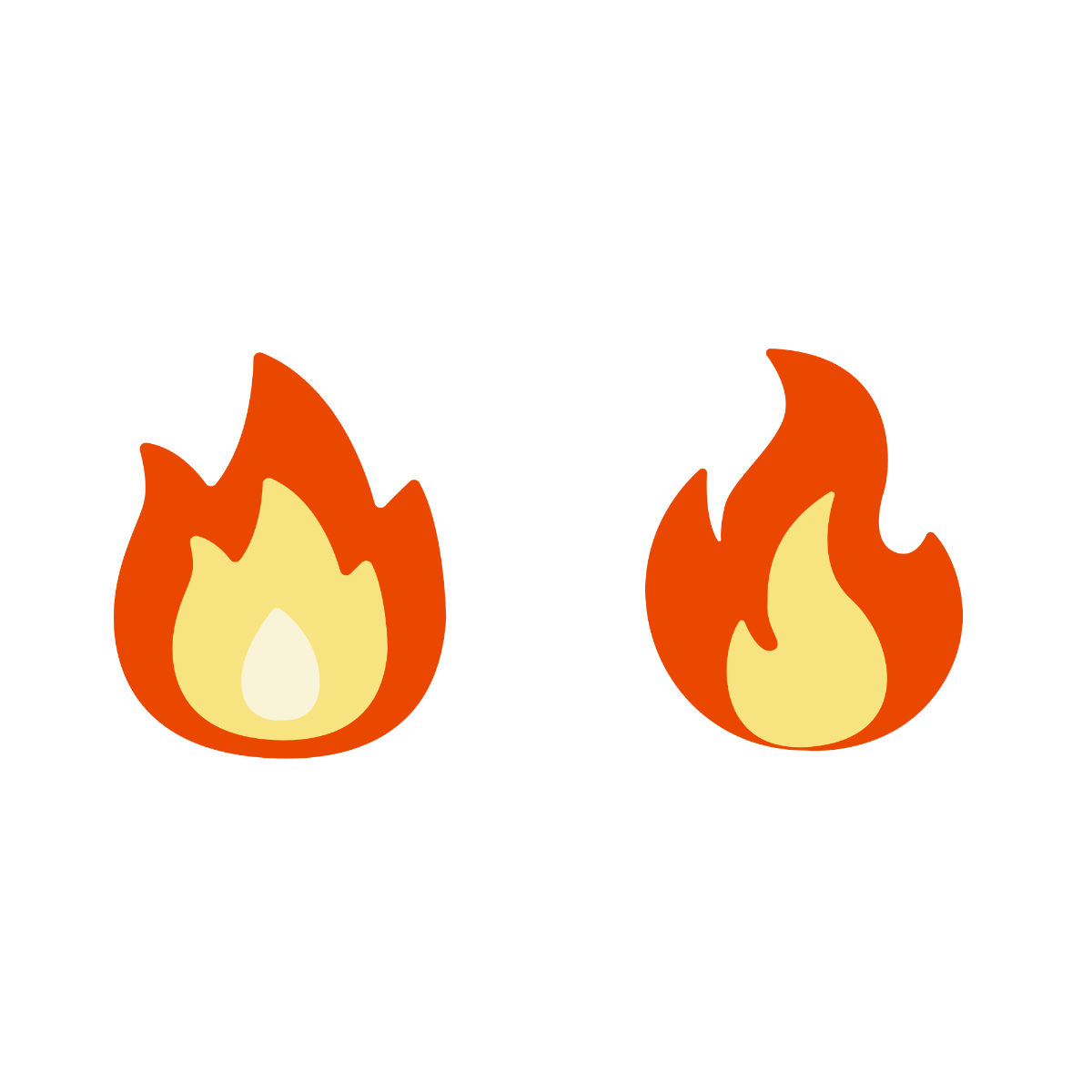 Fire Emoji Vector Template