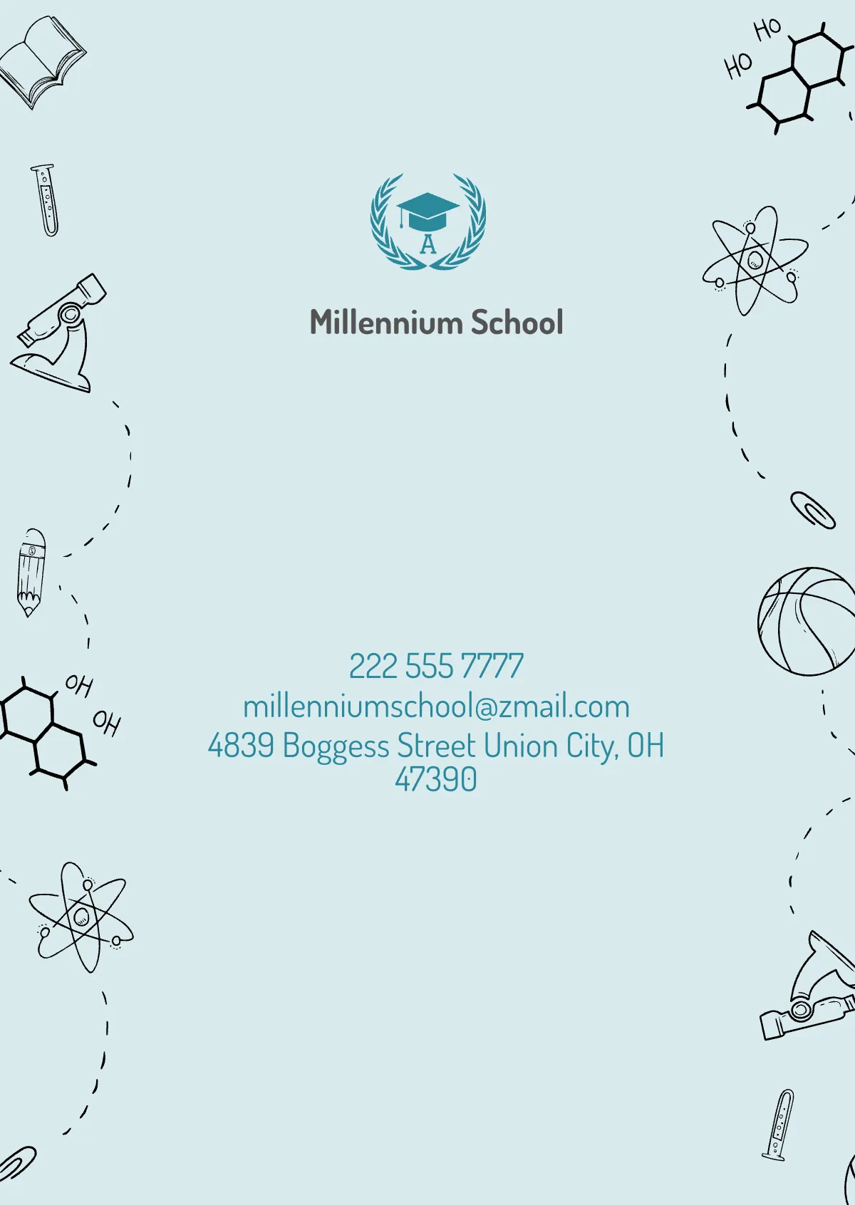 Free School Planner Cover Template to Edit Online