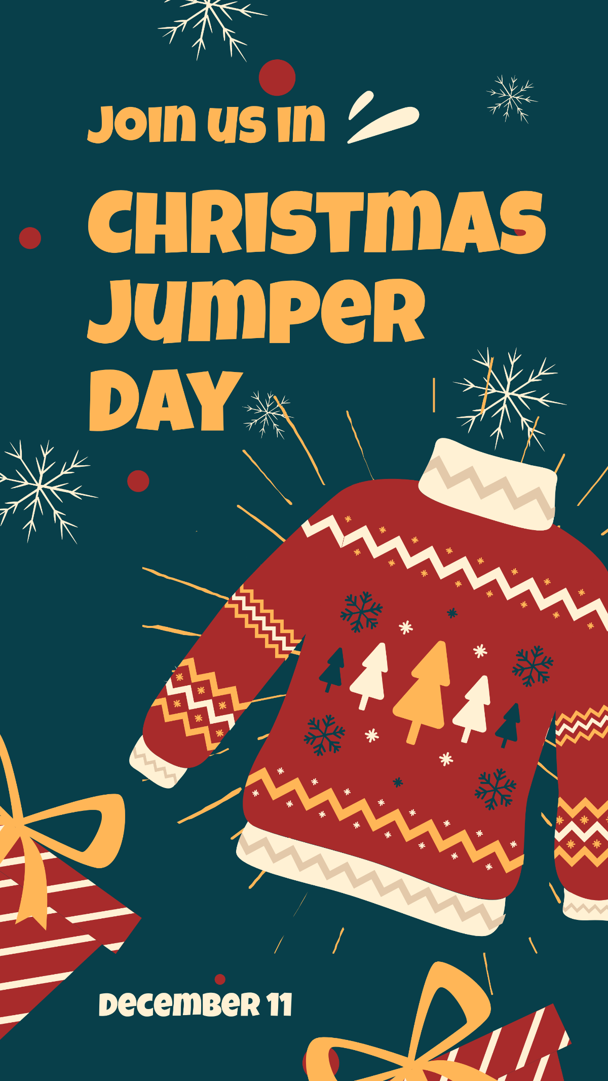 Free Christmas Jumper Day Instagram Story Template