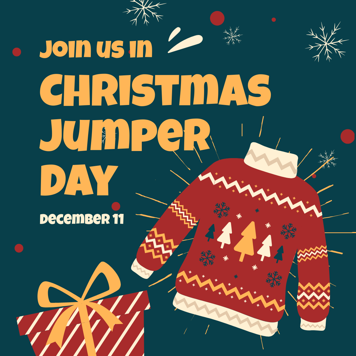 Christmas Jumper Day Linkedin Post Template