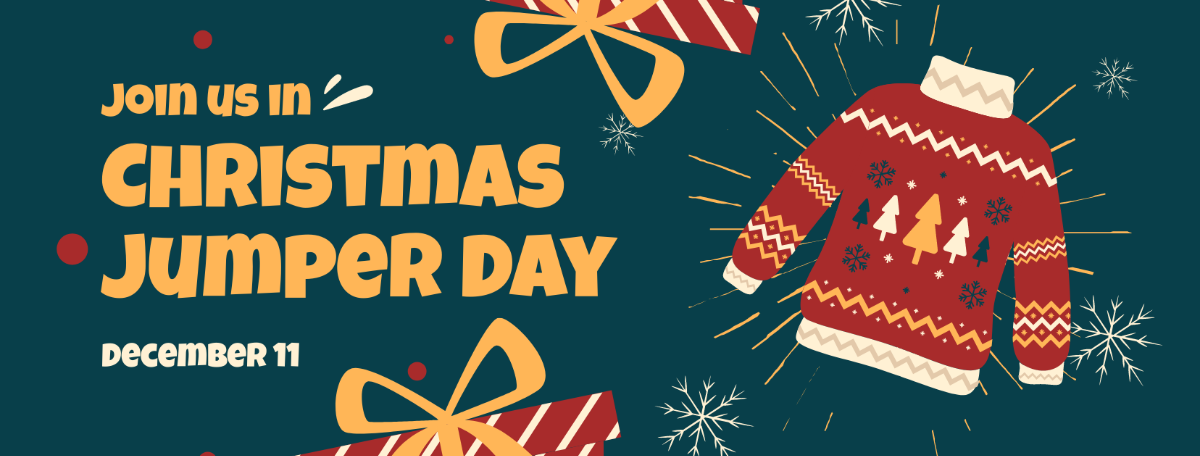 Christmas Jumper Day Facebook Cover Template