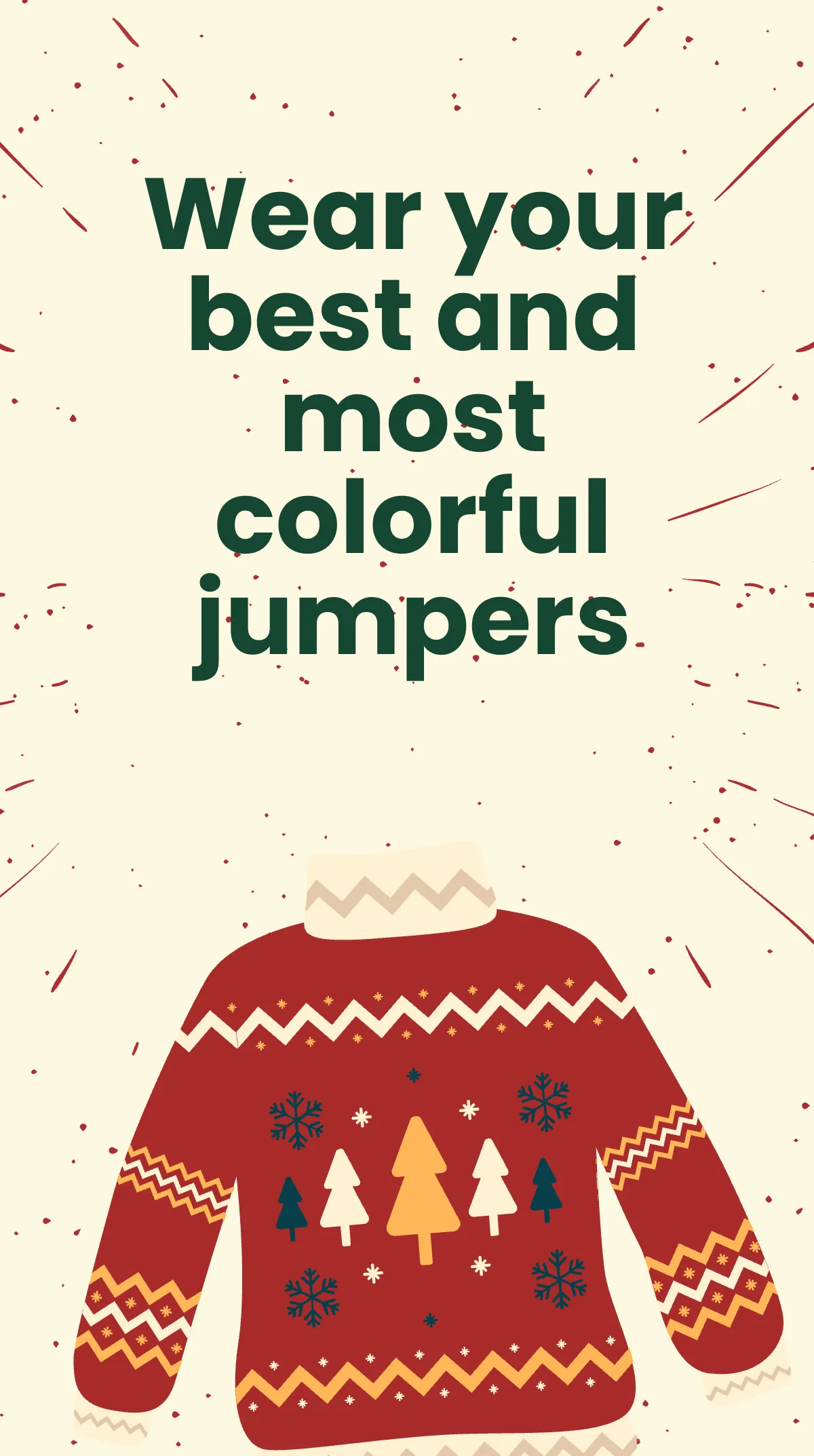 Free Christmas Jumper Party Instagram Story Template to Edit Online