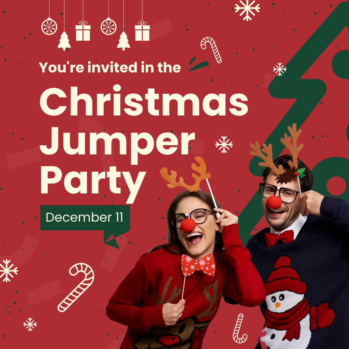 Christmas Jumper Party Linkedin Post Template