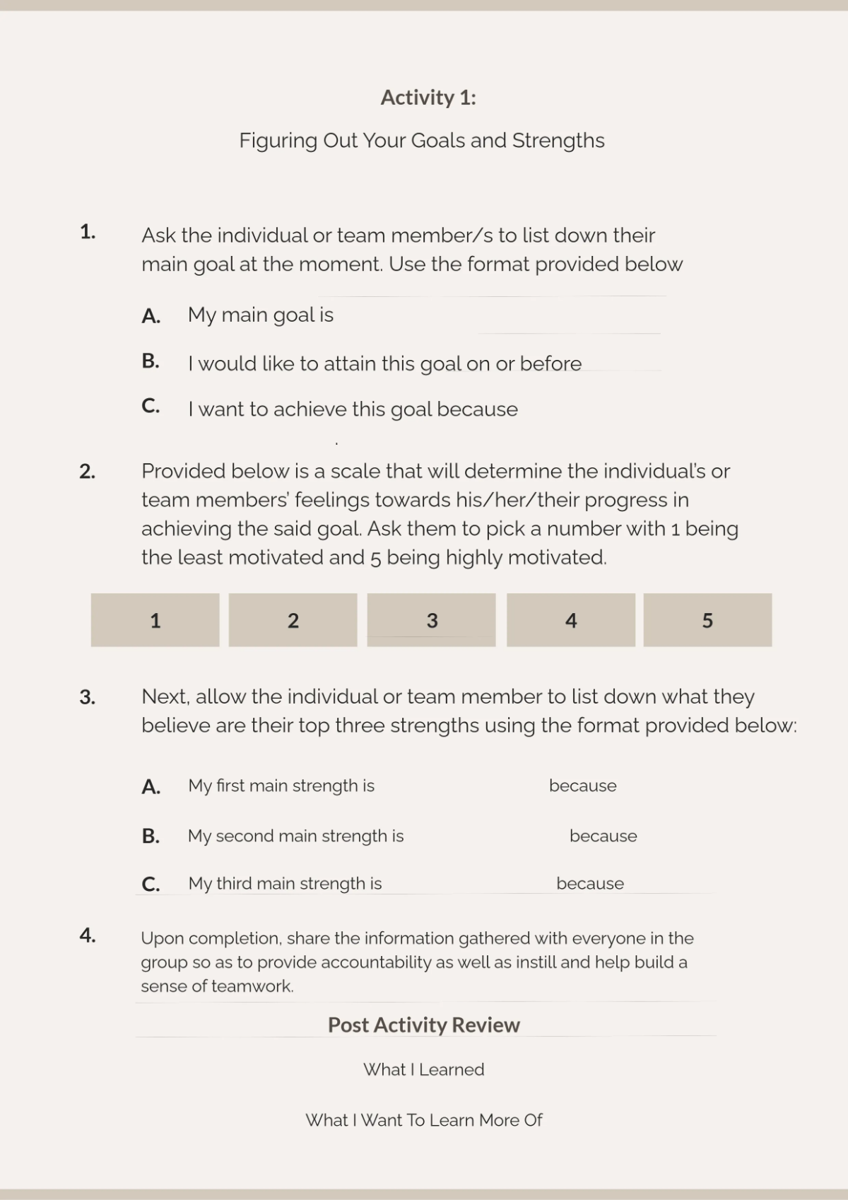 Free Coaching Workbook Template to Edit Online