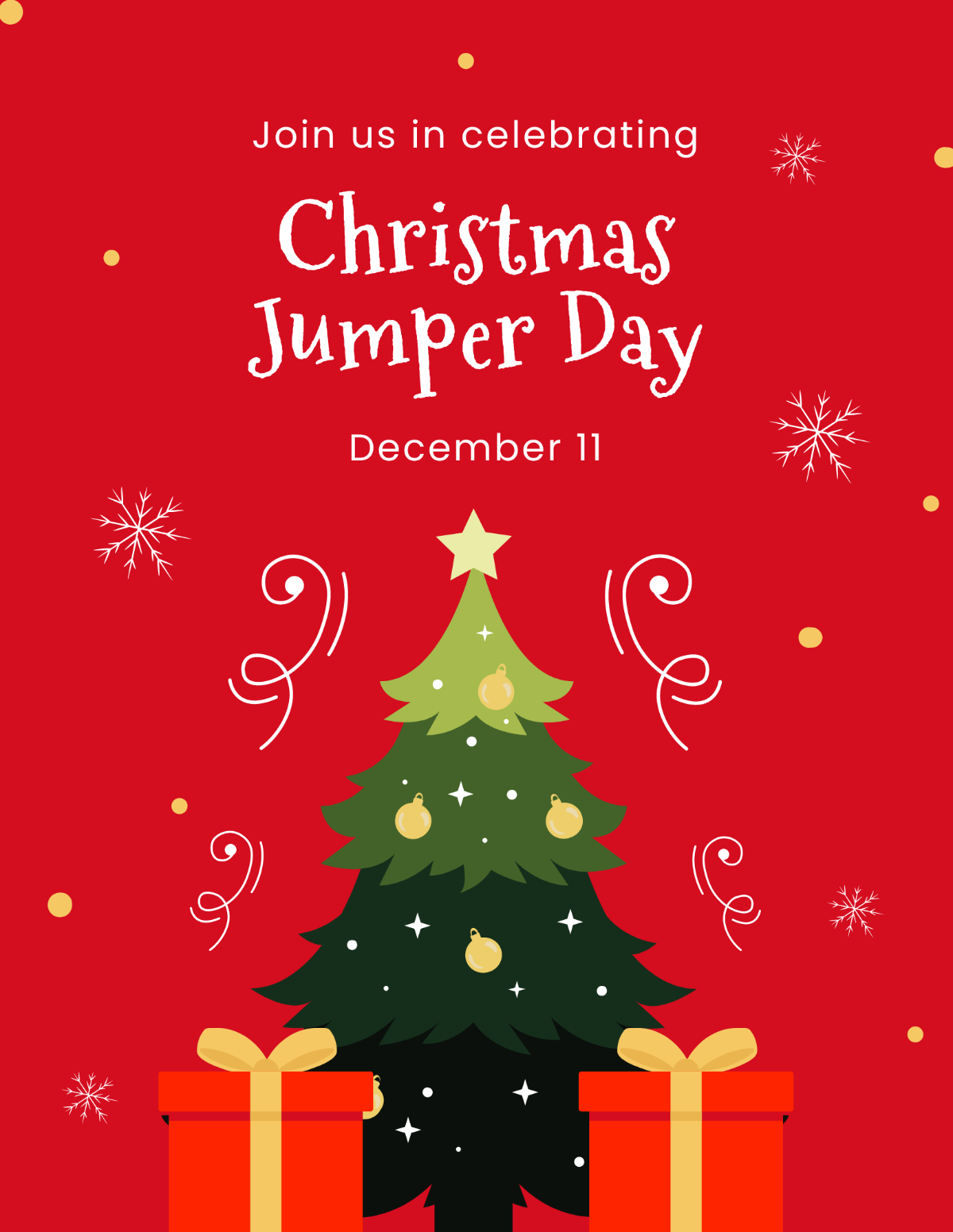 Christmas Jumper Day Charity Flyer Template