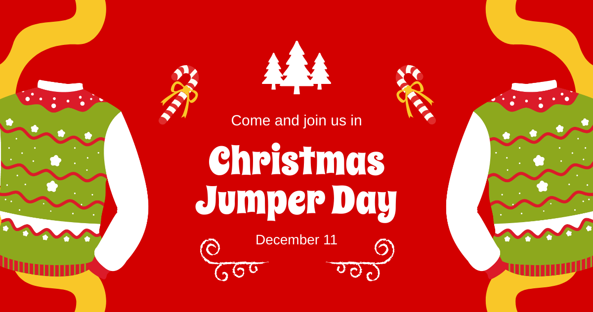 Free Christmas Jumper Day Event Facebook Post Template