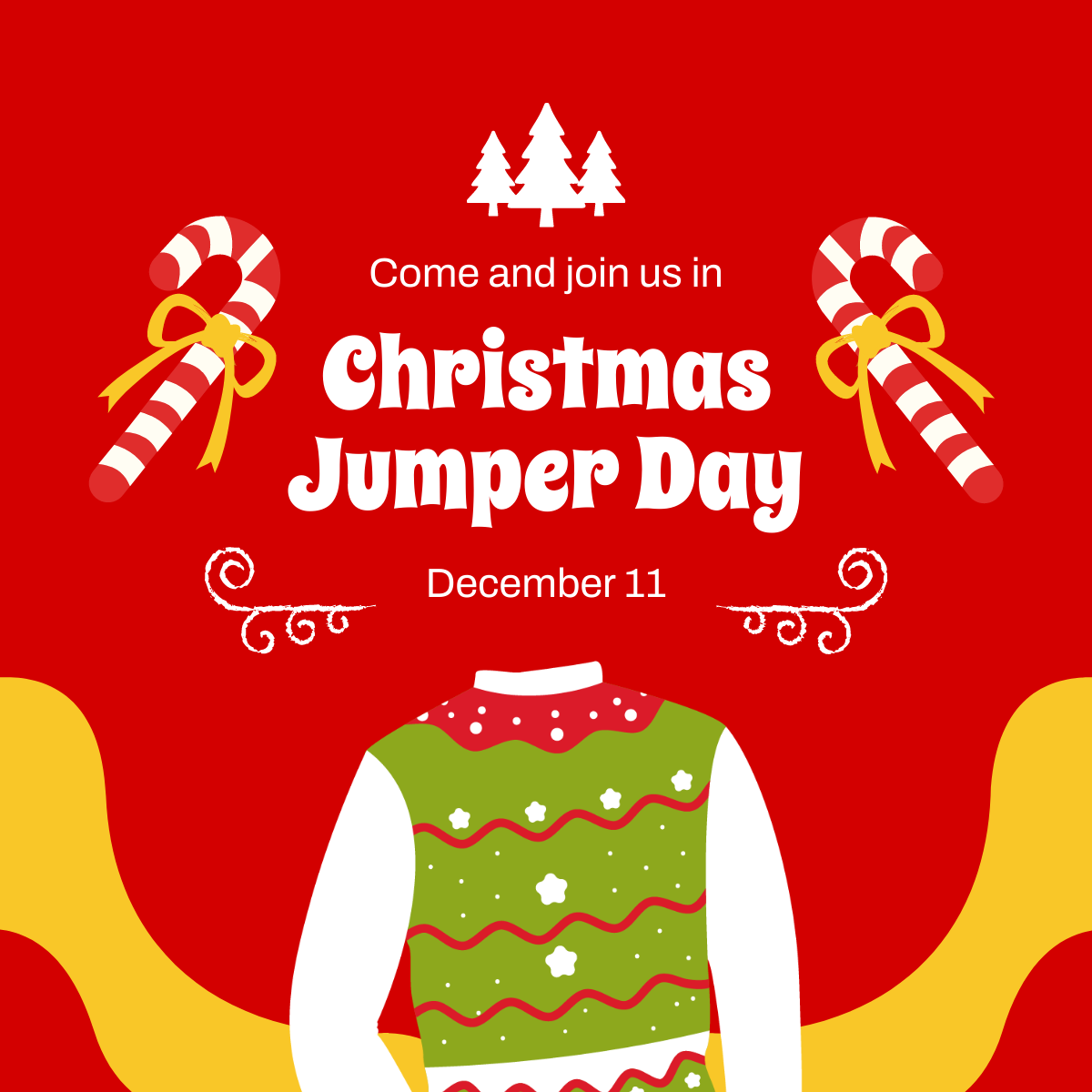 Christmas Jumper Day Event LinkedIn post Template