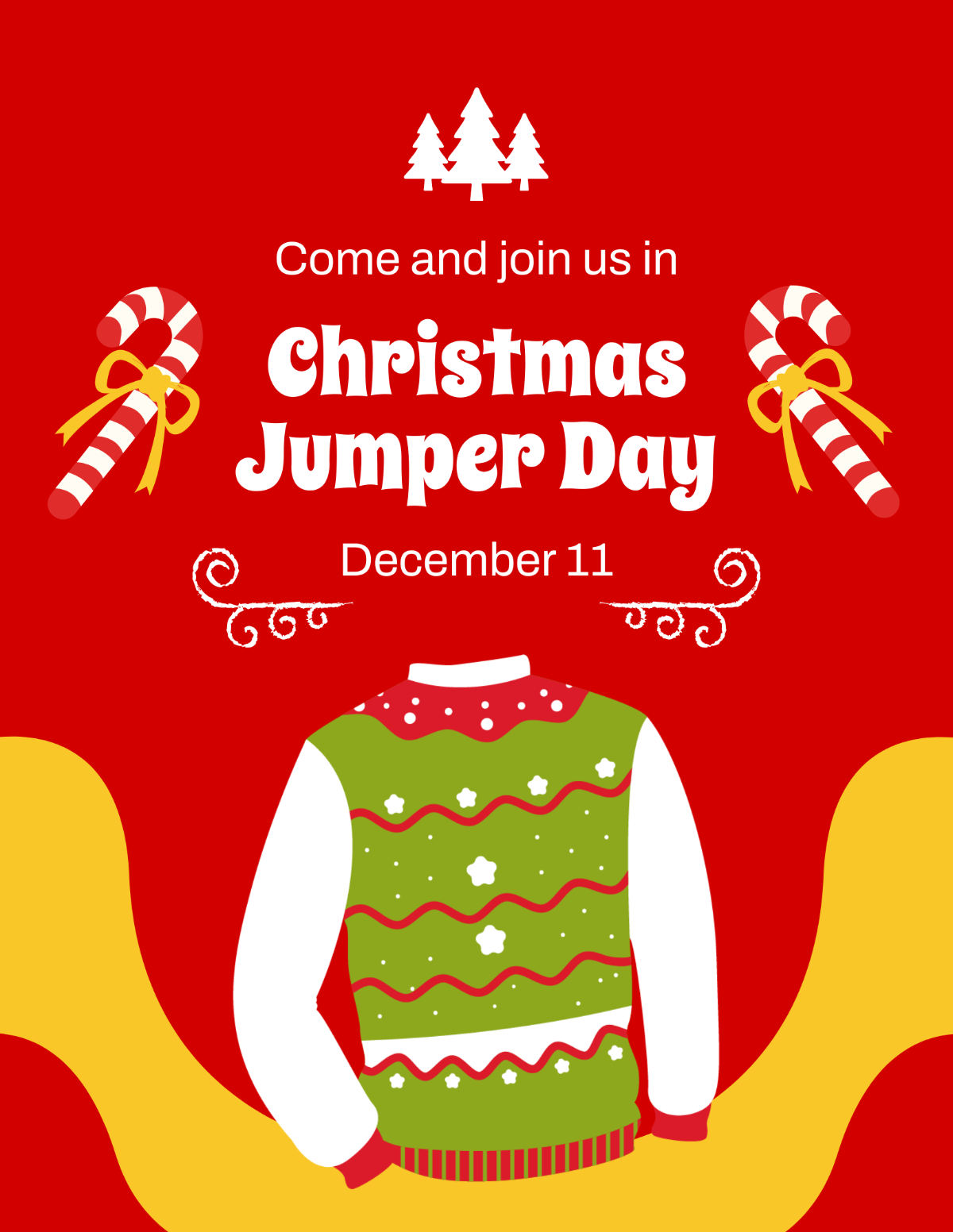 Free Christmas Jumper Day Event Flyer Template
