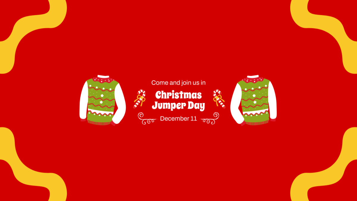 Christmas Jumper Day Event YouTube Banner Template