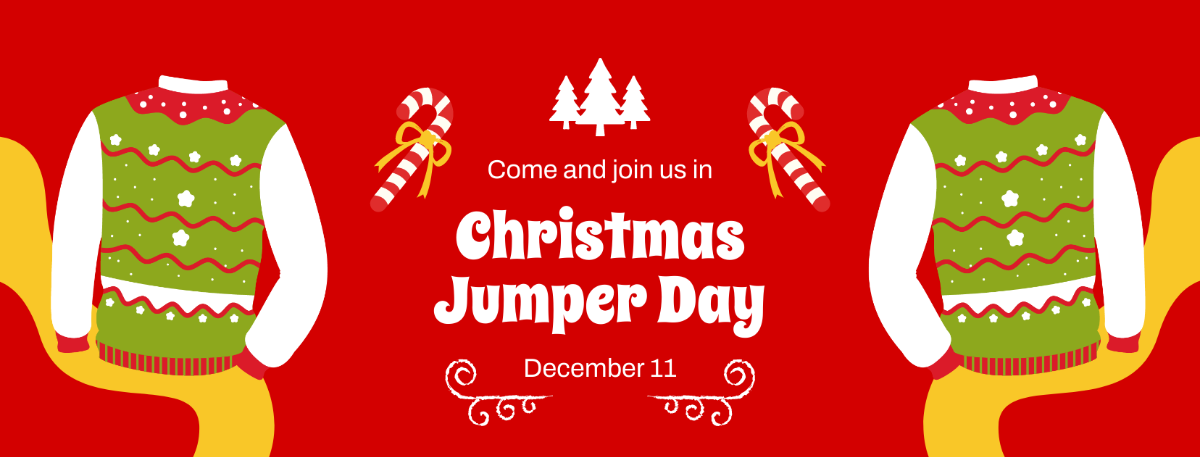 Christmas Jumper Day Event Facebook Cover Template