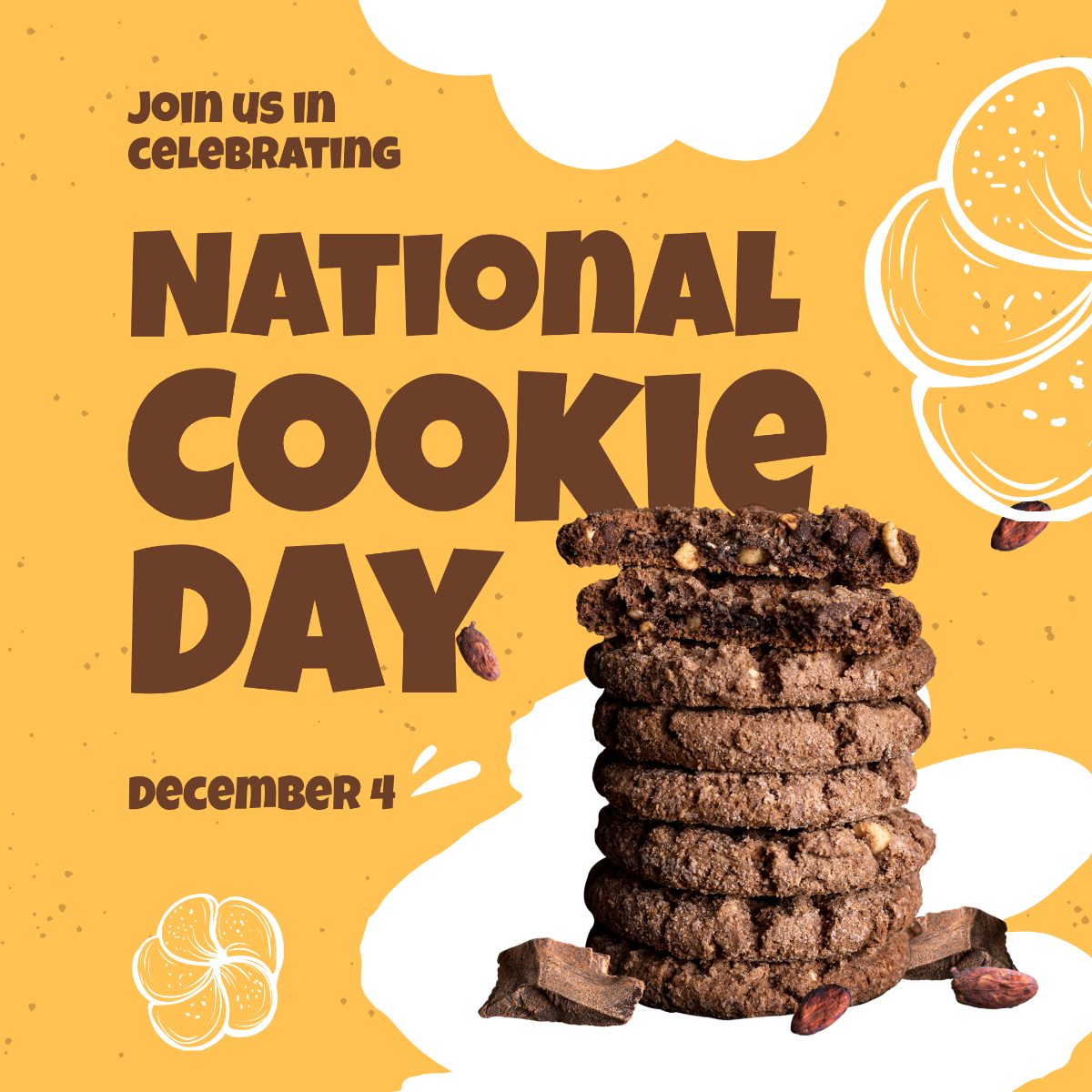 Free National Cookie Day Instagram Post Template
