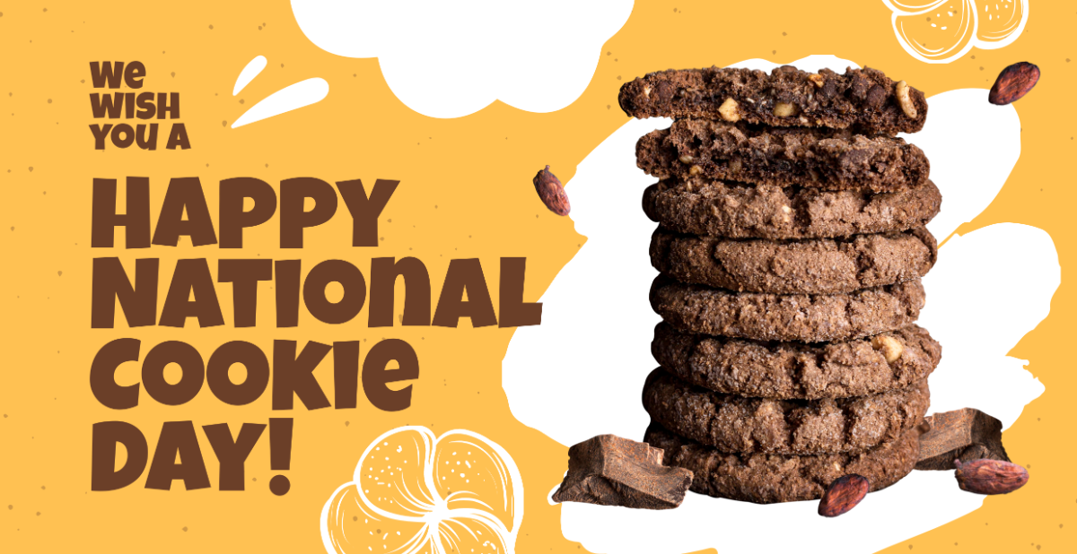 Free Happy National Cookie Day Card Template