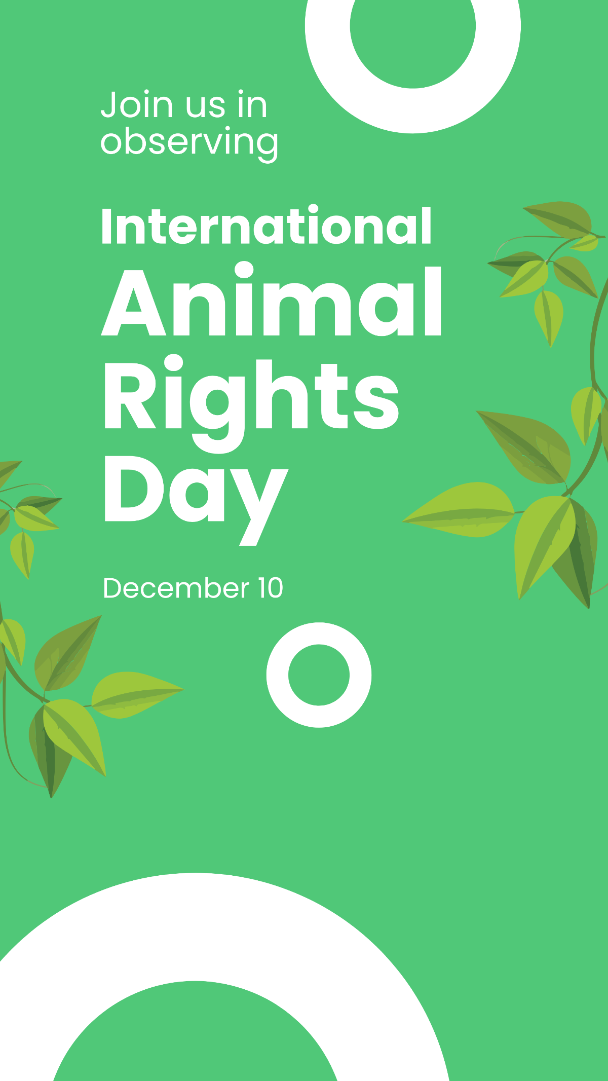 Free International Animal Rights Day Whatsapp Post Template