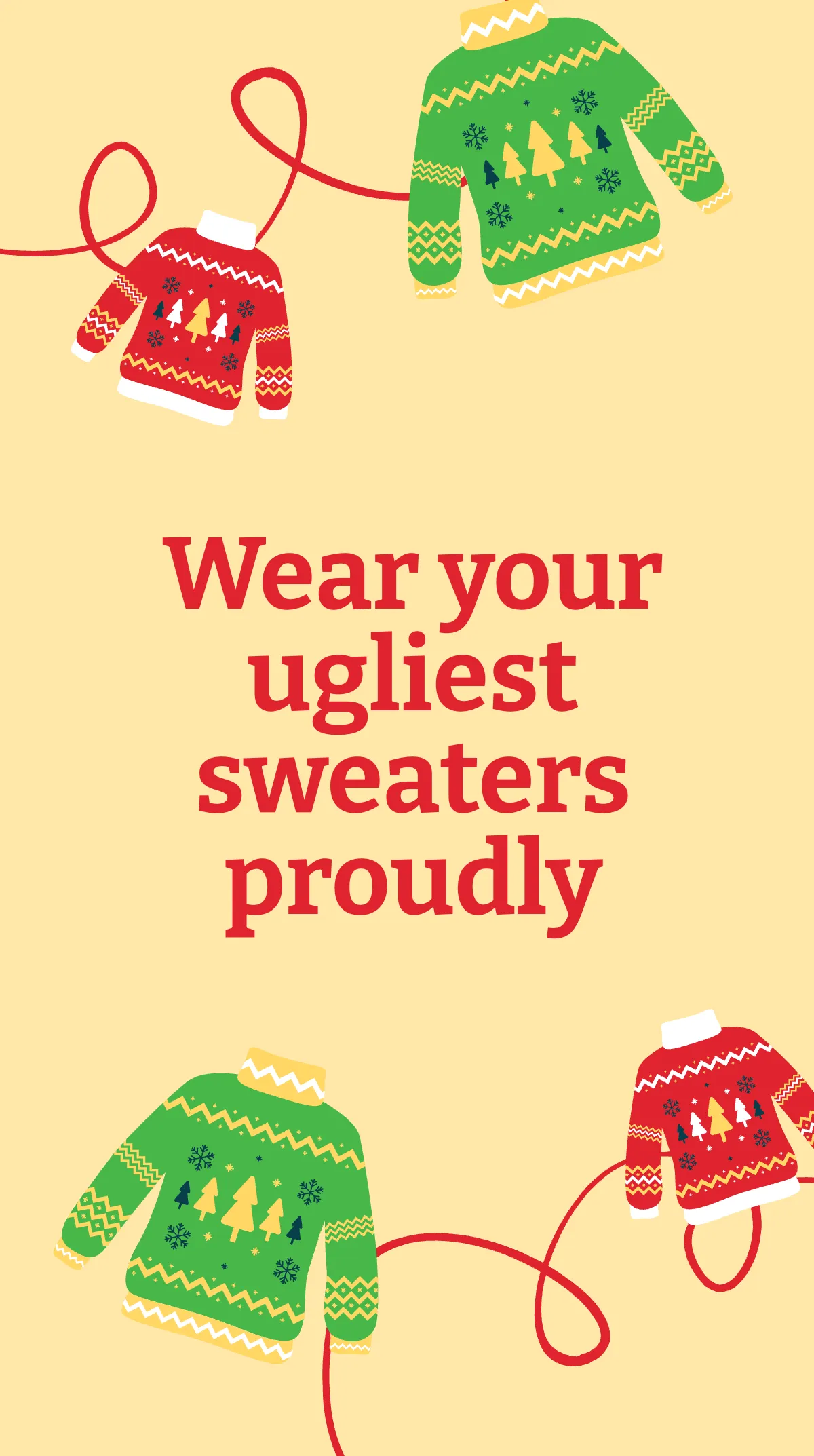 Free Ugly Sweater Day Instagram Story Template to Edit Online