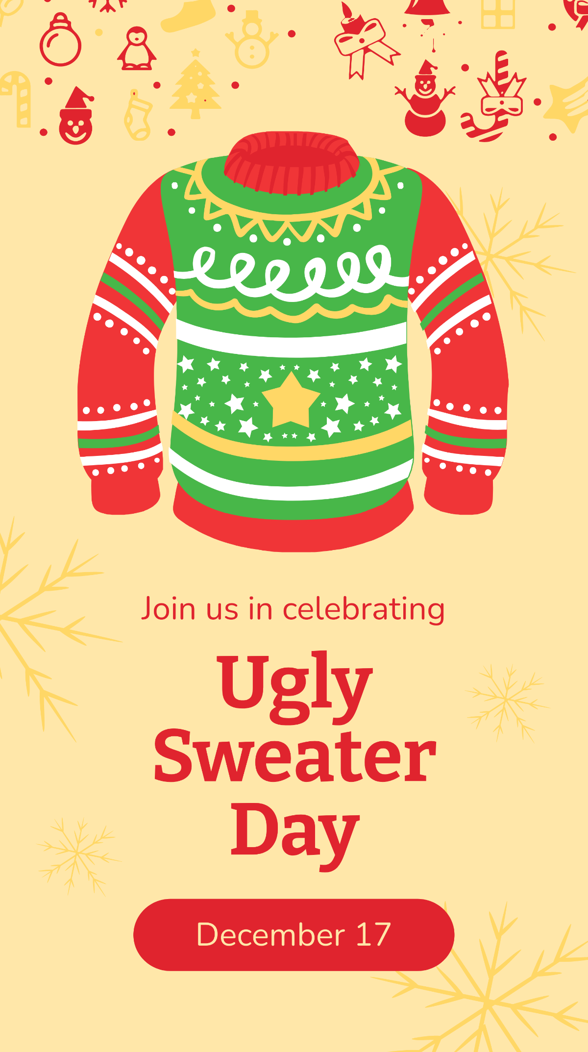 Free Ugly Sweater Day Instagram Story Template