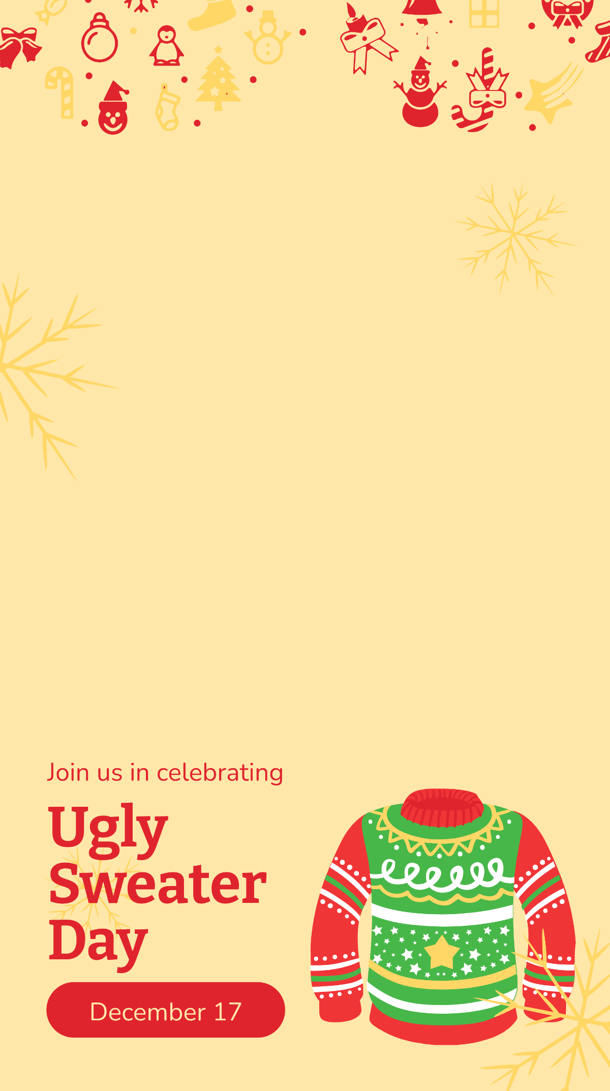 Ugly Sweater Day Snapchat Geofilter Template