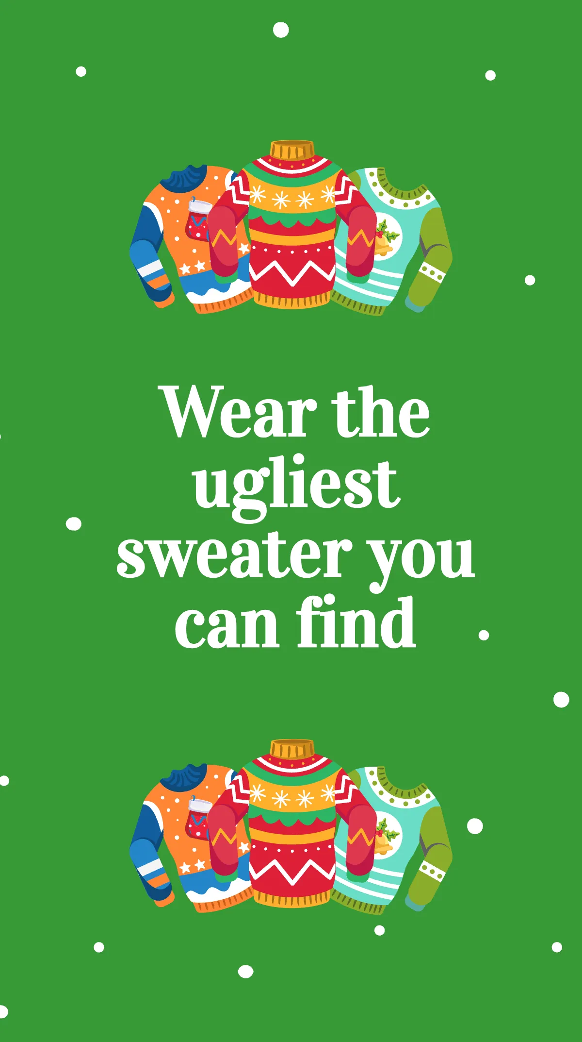 Free Ugly Sweater Party Instagram Story Template to Edit Online