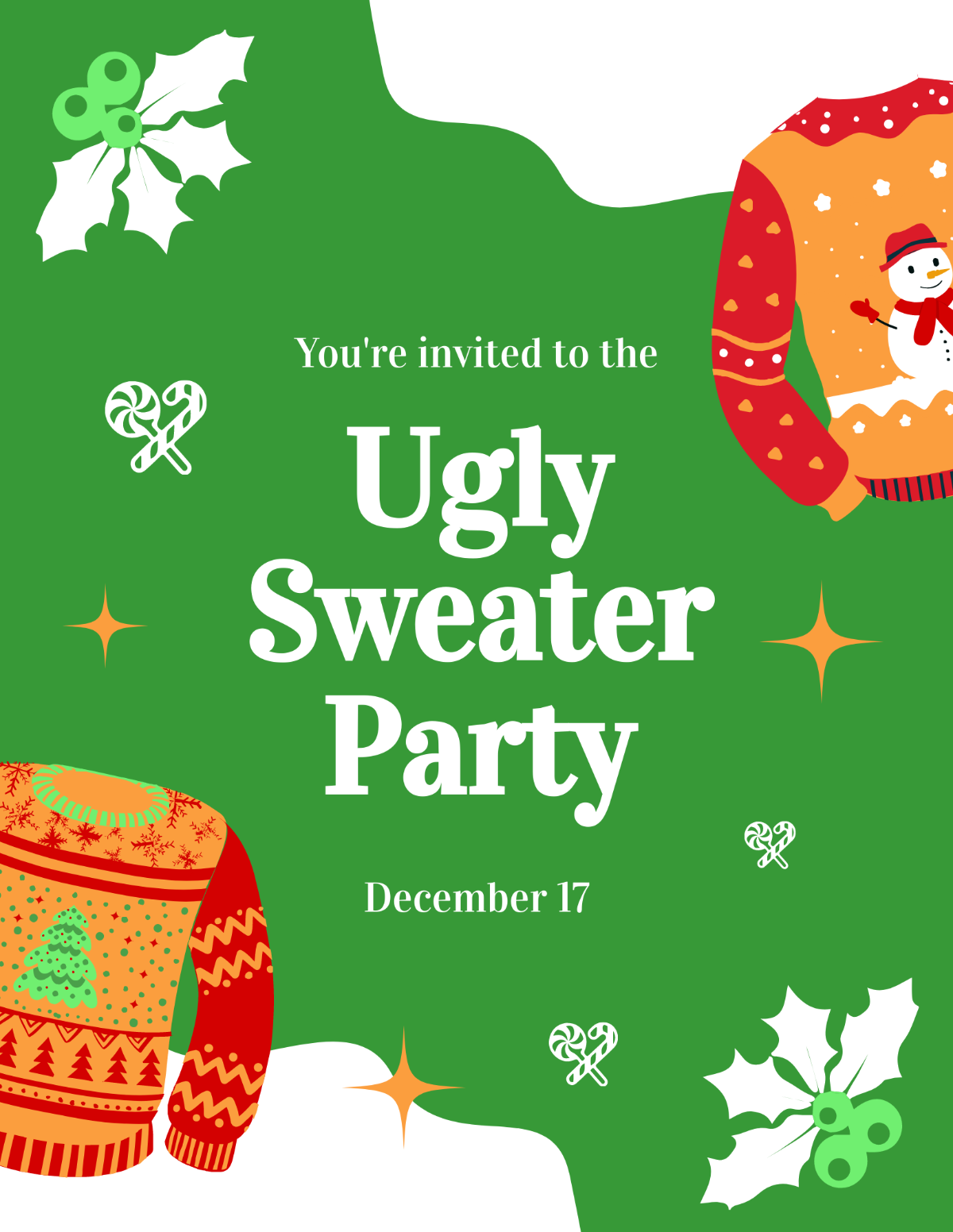 Free Ugly Sweater Flyer Templates Editable And Printable