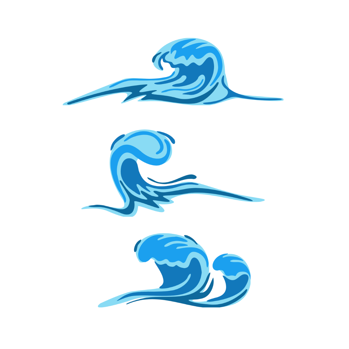 Free Water Wave Vector Template