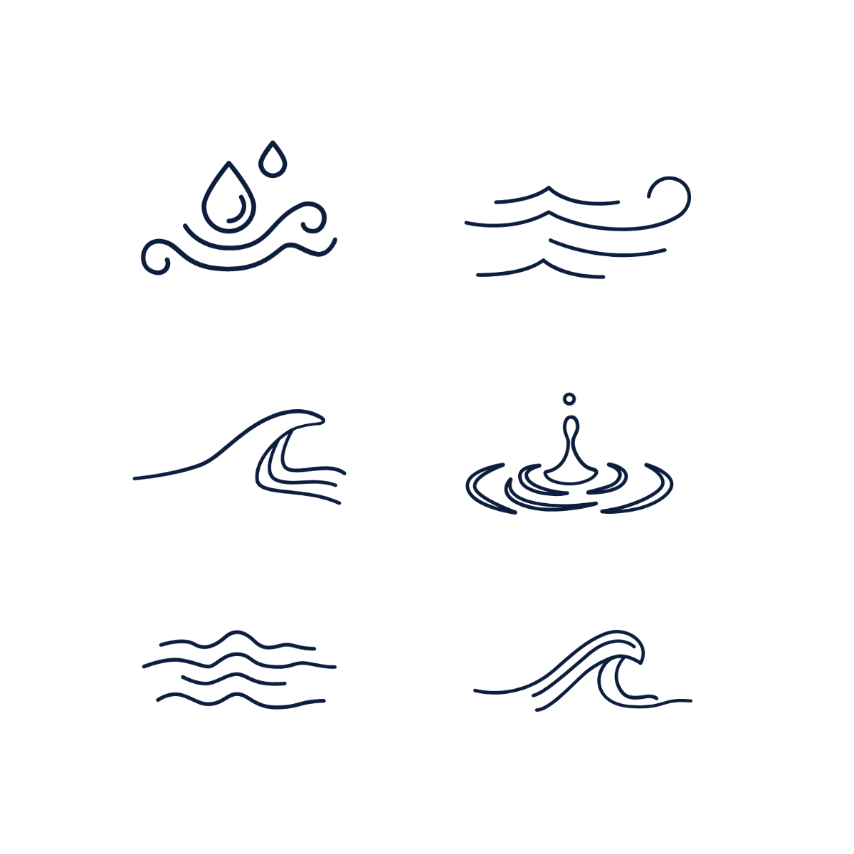 Free Water Line Vector Template
