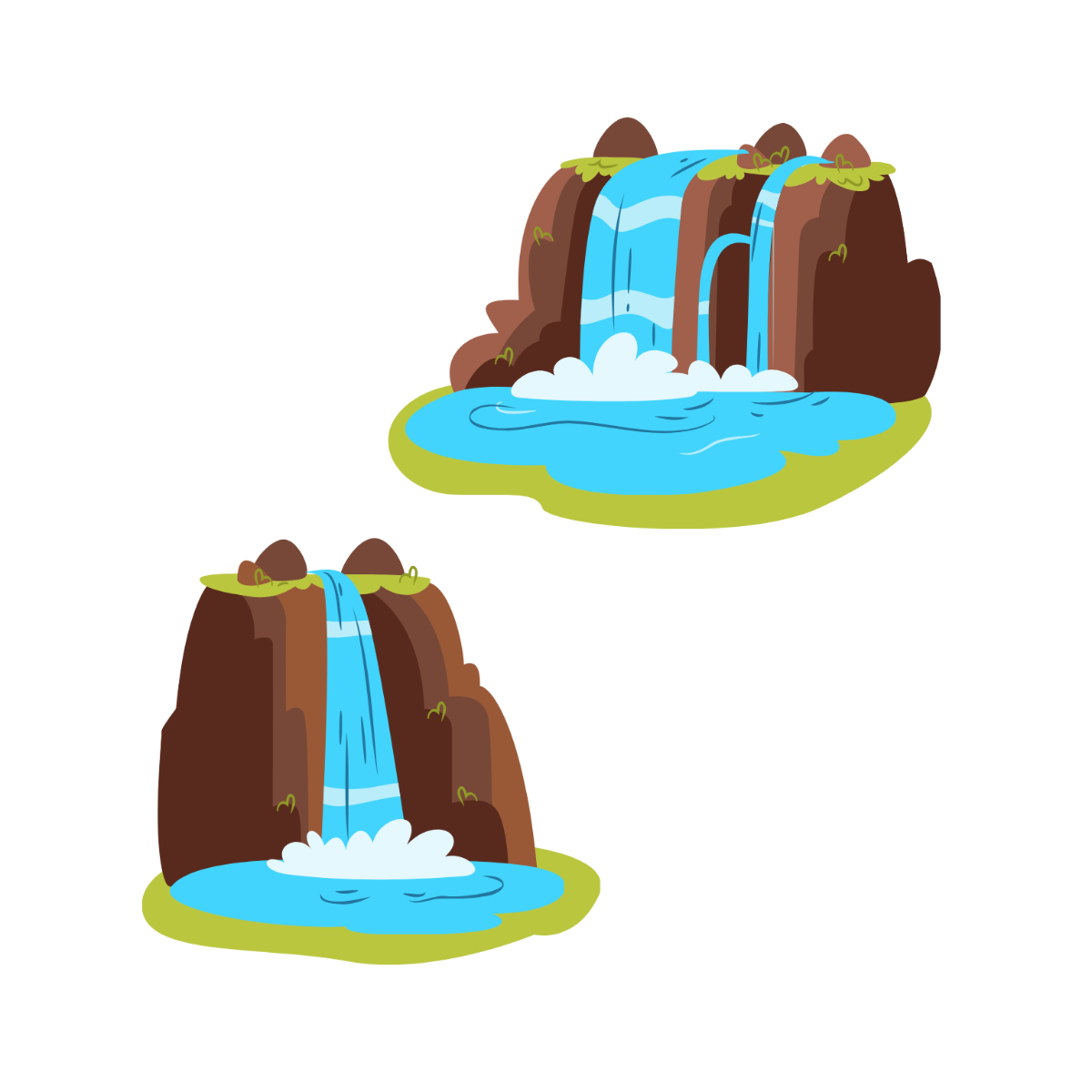 Water Fall Vector Template