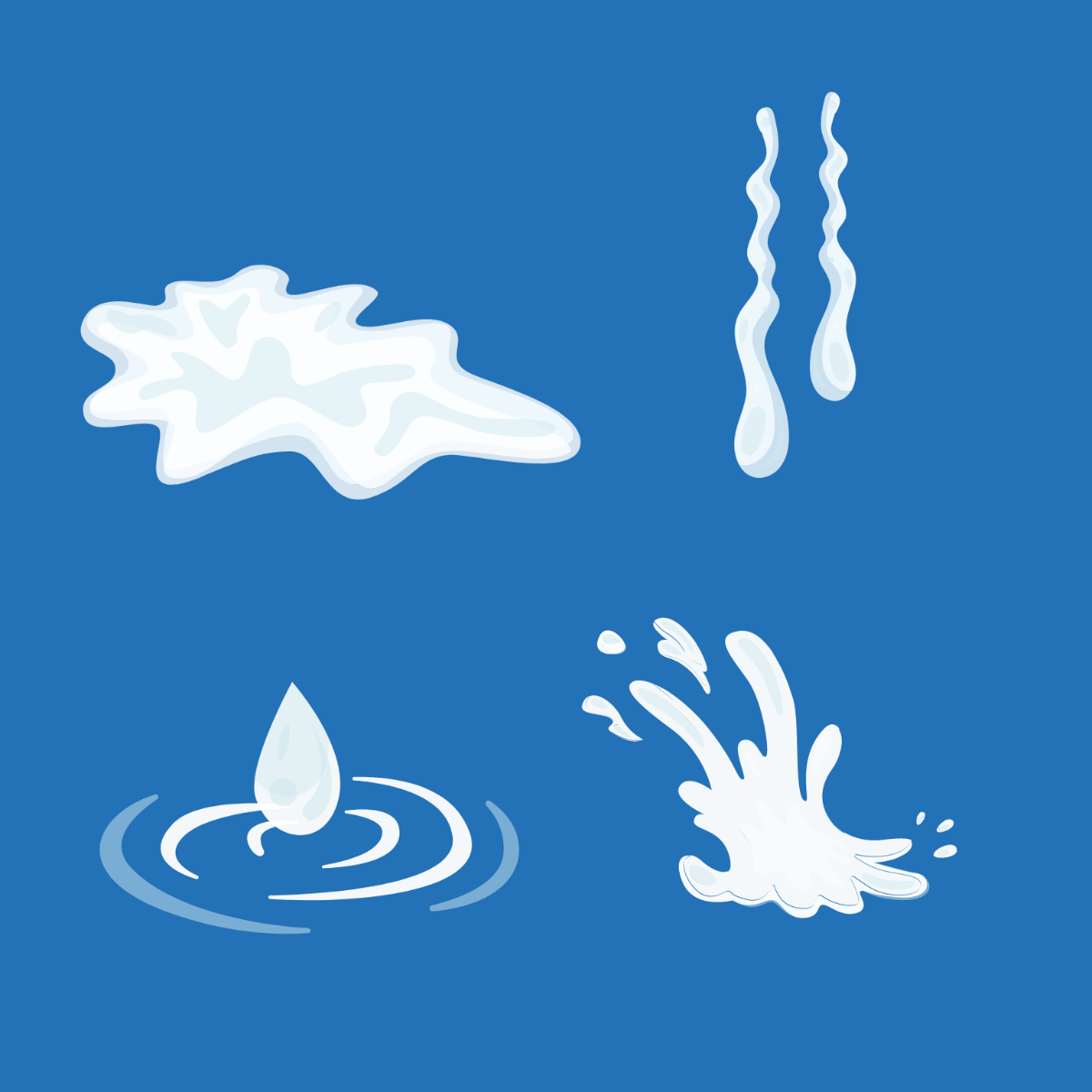 White Water Vector Template
