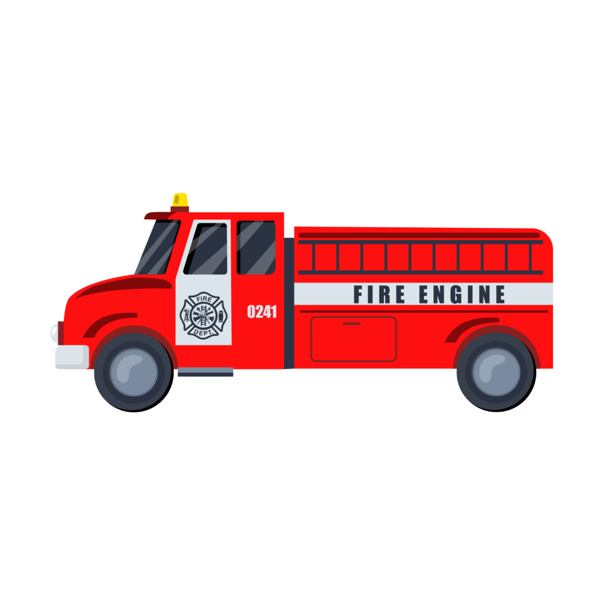 Fire Engine Vector Template