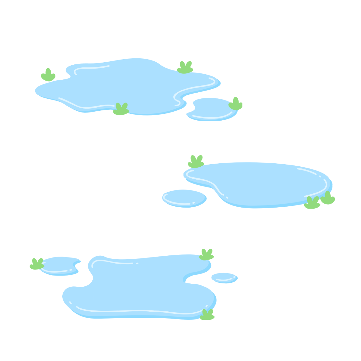 Puddle of Water Vector Template