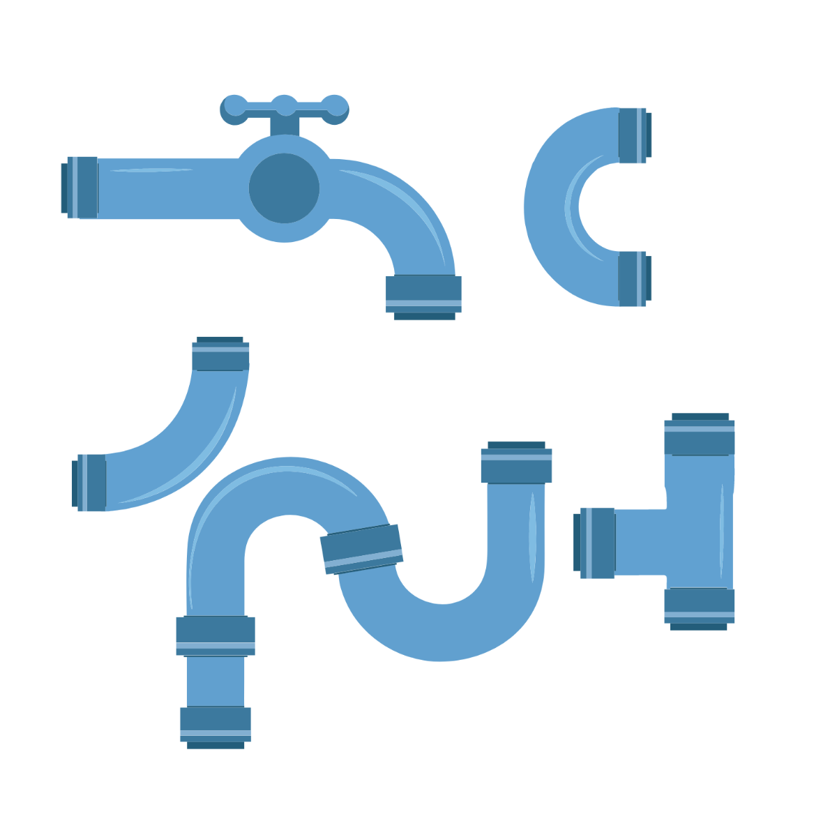 Free Water Pipe Vector Template
